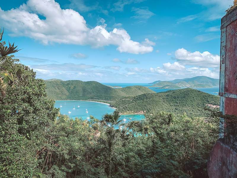 Sweeping views of Maho and Francis Bays and Tortola from America Hill on St John