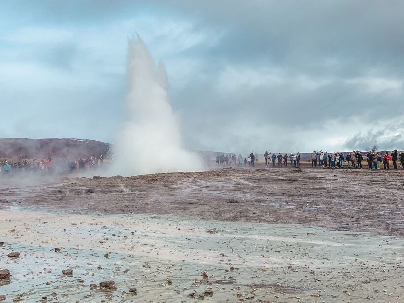 Strokur geyser actively erupting - 4 days in Iceland