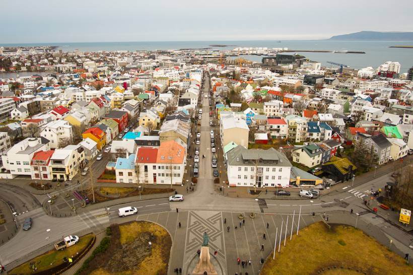 view of Reykjavik from above - 4 Days in Iceland