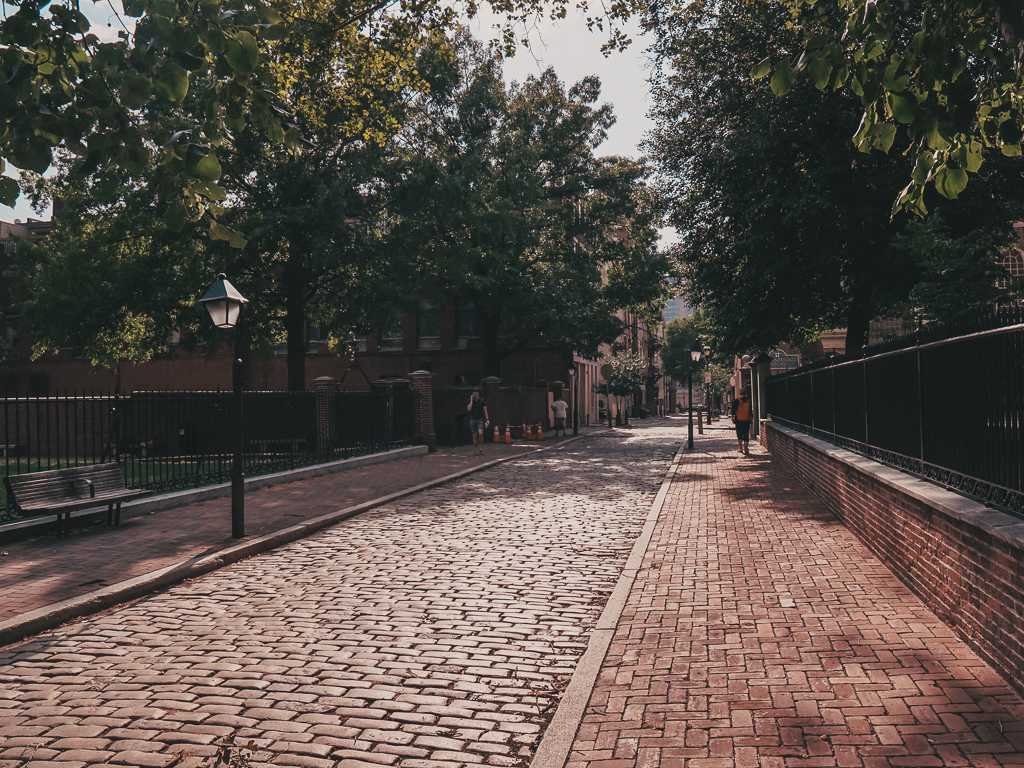 cobblestone streets in Philadelphia