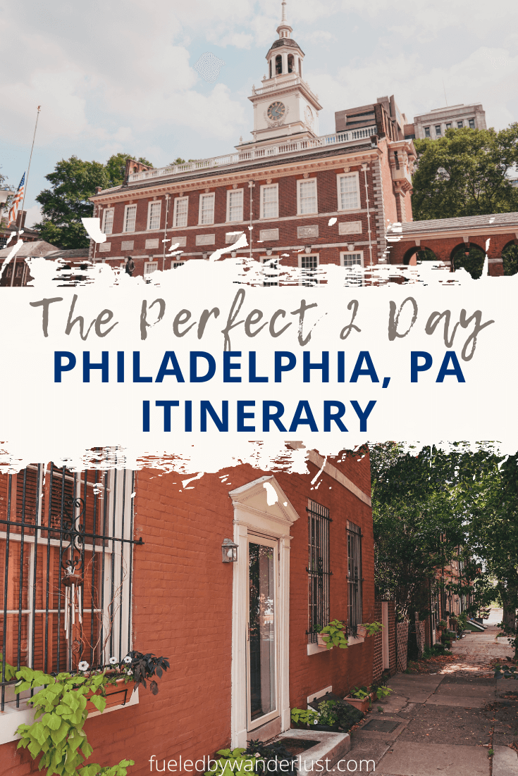 The best things to do during 2 days in Philadelphia, including awesome bars, restaurants, and historical sites in various unique neighborhoods. If you travel to Philadelphia, be sure to add this bar to your bucket list for a view of the skyline. Besides food like Philly Cheese Steaks, in Philadelphia you can find Ben Franklin Sites, Independence Hall, and the Rocky Steps. This 2 day Philadelphia, PA itinerary will make sure you see the best of the top neighborhoods, like Old City.