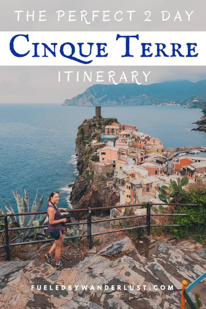 Your go-to guide for spending 2 days in Cinque Terre, Italy.  Includes everything you need to know for hiking to all five towns, eating amazing food, hitting the beach, and other amazing things to do in Cinque Terre.  #CinqueTerreItaly #Riomaggiore #Manarola #Corniglia #Vernazza #Monterosso #CinqueTerreItalyThingstodo #CinqueTerreItalyItinerary