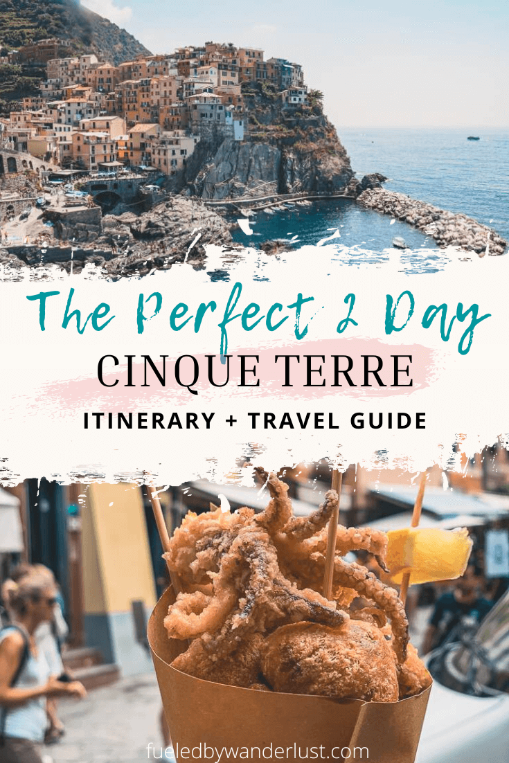 The ultimate guide to spending 2 days in Cinque Terre, Italy. Includes the top Cinque Terre activity, which is hiking the Blue Trail to the towns of Corniglia, Vernazza, and Monterosso al Mare.  However, don’t forget to visit Riomaggiore and Manarola for more hiking, awesome local food, scenic beaches, and stunning views.  This Cinque Terre itinerary will make sure you don’t miss any of the best things to do.