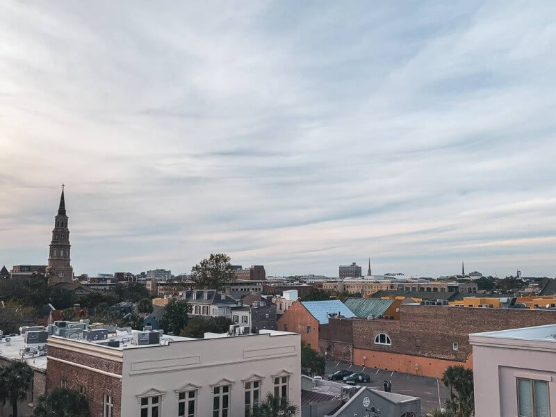 Charleston skyline from The Rooftop at the Vendue