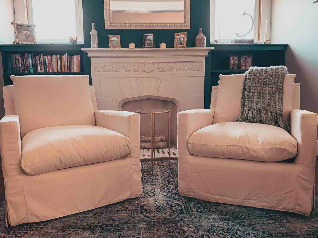 2 new chairs in living room