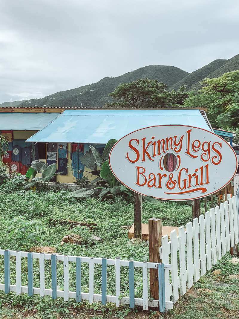 exterior of skinny legs in st john usvi