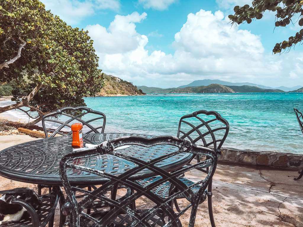 Miss Lucy's along aqua waters of Coral Bay in St. John USVI