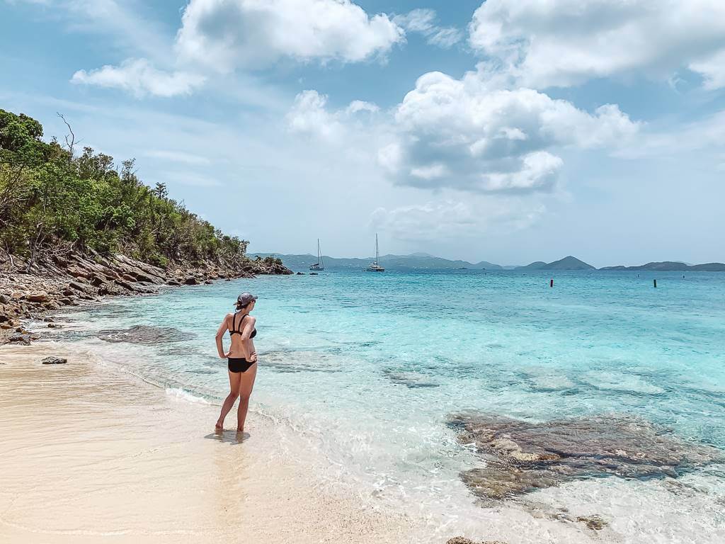 Salomon Bay beach in St John USVI