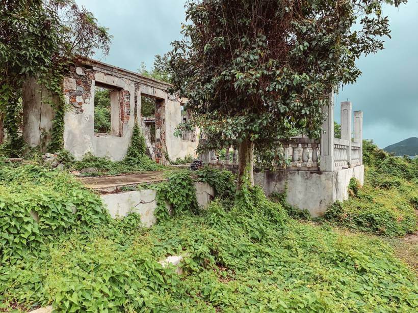 ruin along francis bay trail in st john usvi