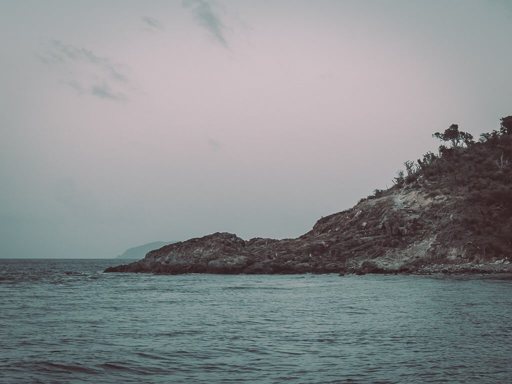 goat island in pillsbury sounds - st john sunset cruise