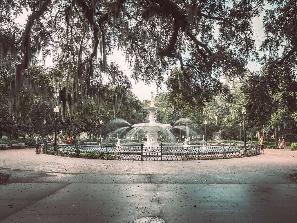 View of fountain at Forsyth Park