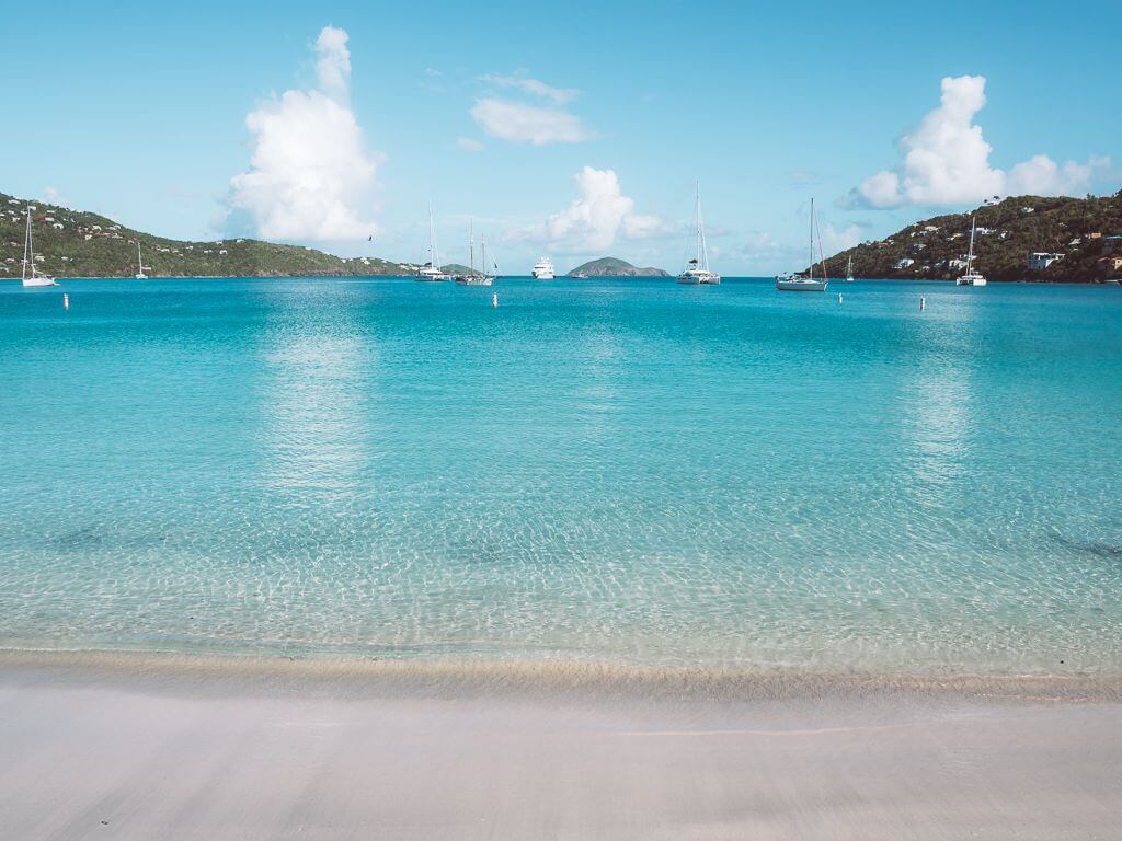 Super calm turquoise water at Magens Bay - St Thomas Beaches