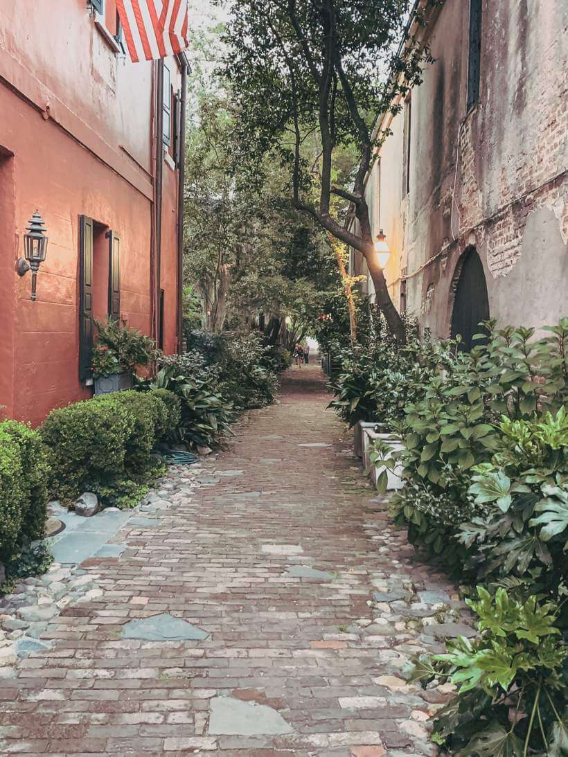 Philadelphia Alley on scenic walk during 3 days in Charleston