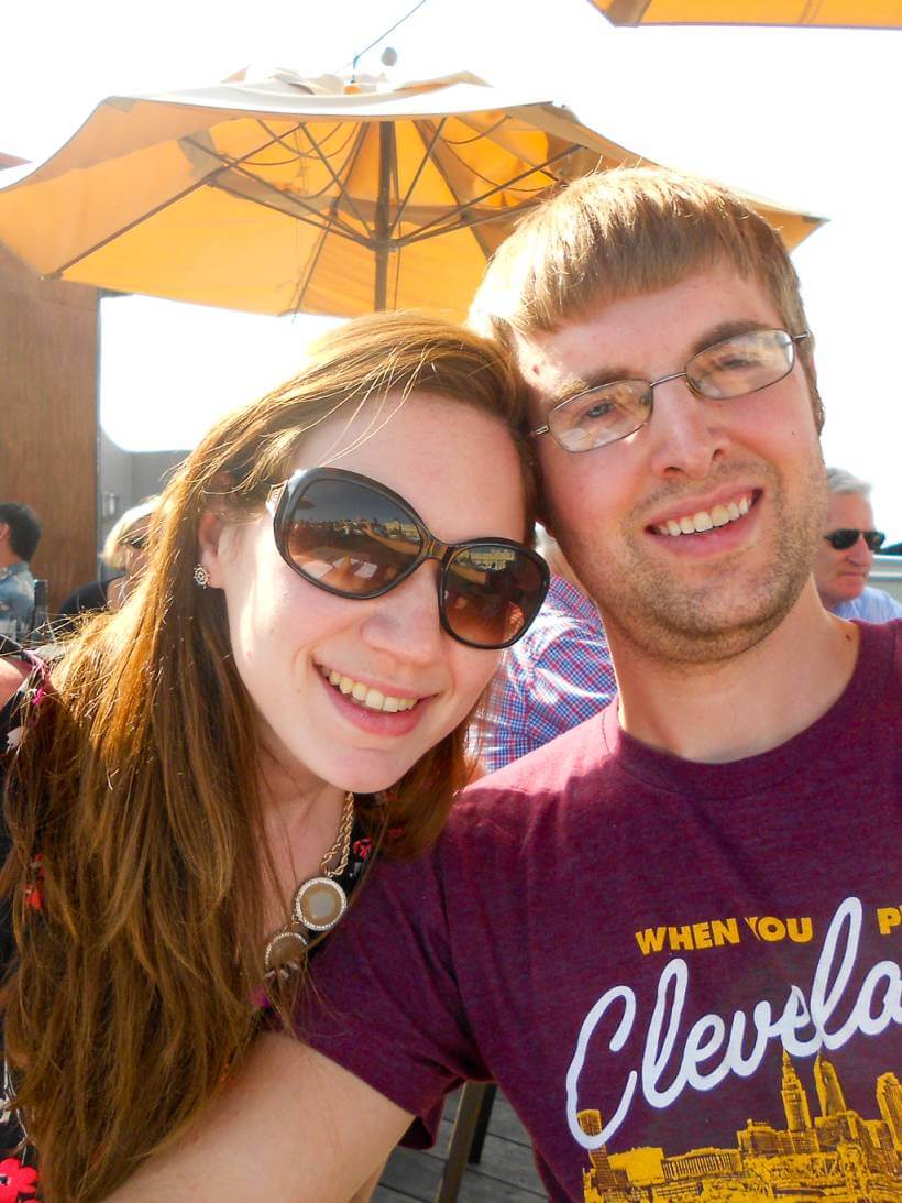 couple dining at Vendue's Rooftop Bar in Charleston