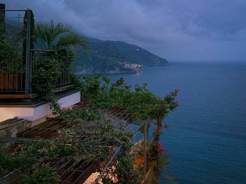 View from Corniglia terrace at night