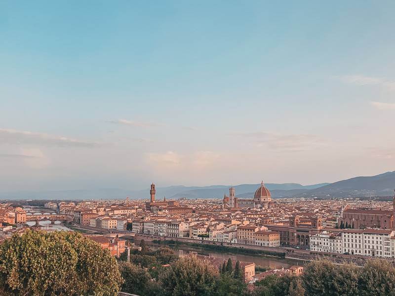 Sweeping view of Florence from Piazza Michelangelo