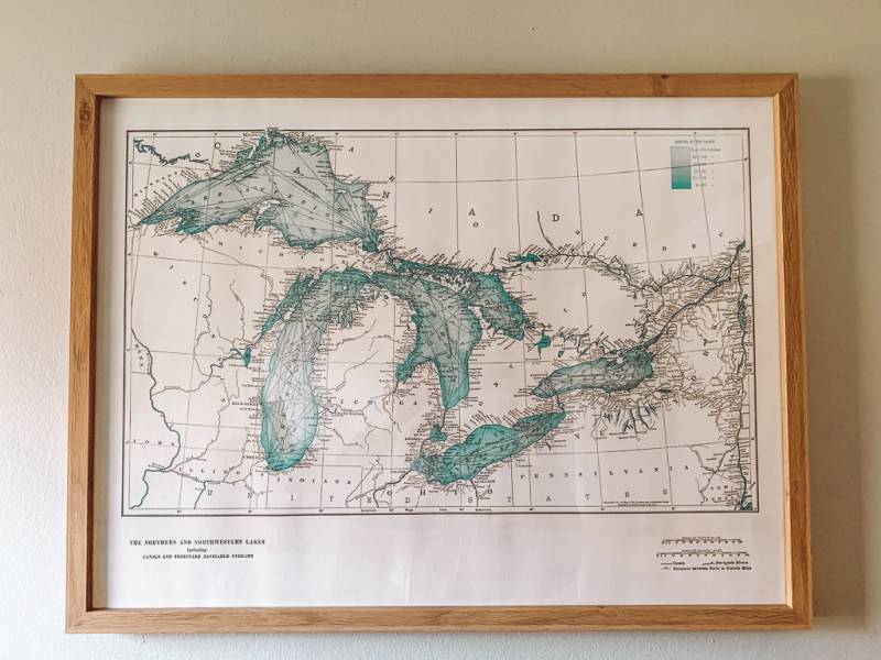 map of the great lakes - gifts for map lovers