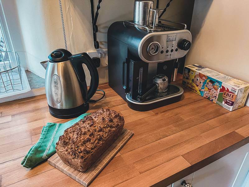 homemade soda bread and coffee machine - trip to Ireland cost