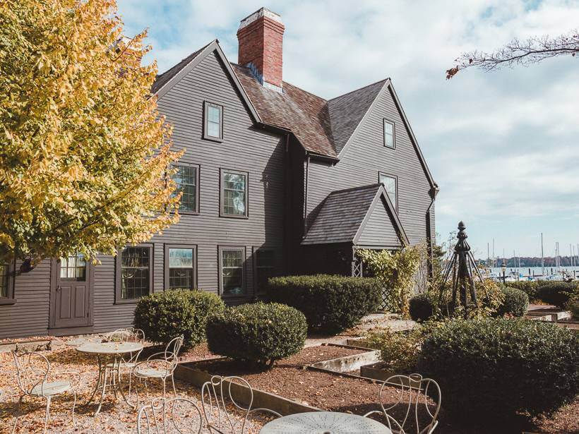 Garden next to the House of Seven Gables in Salem