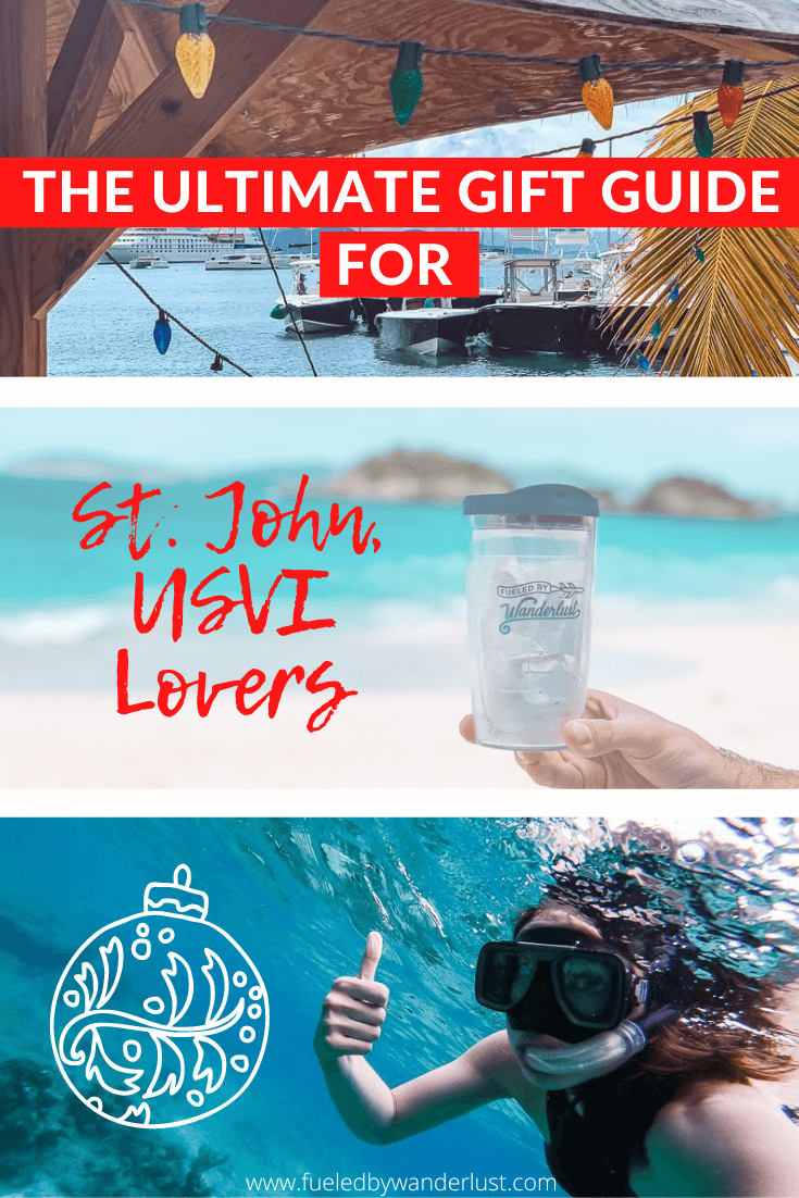 Saint John in the US Virgin Islands is known to cast a love spell on all who visit. If you are Christmas shopping for people who have fallen hopelessly in love with St John USVI, this is the perfect list for you. These St John themed Christmas gift ideas include something for everyone, whether they are headed back to the islands or remembering them from home. Your friends and family will love these gifts, including clothing, restaurant gift cards, snorkel gear, and more!