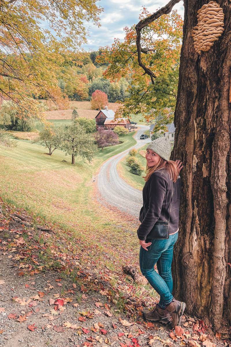 Girl standing on top of driveway to Sleepy Hollow Farm - Fall goals 2022