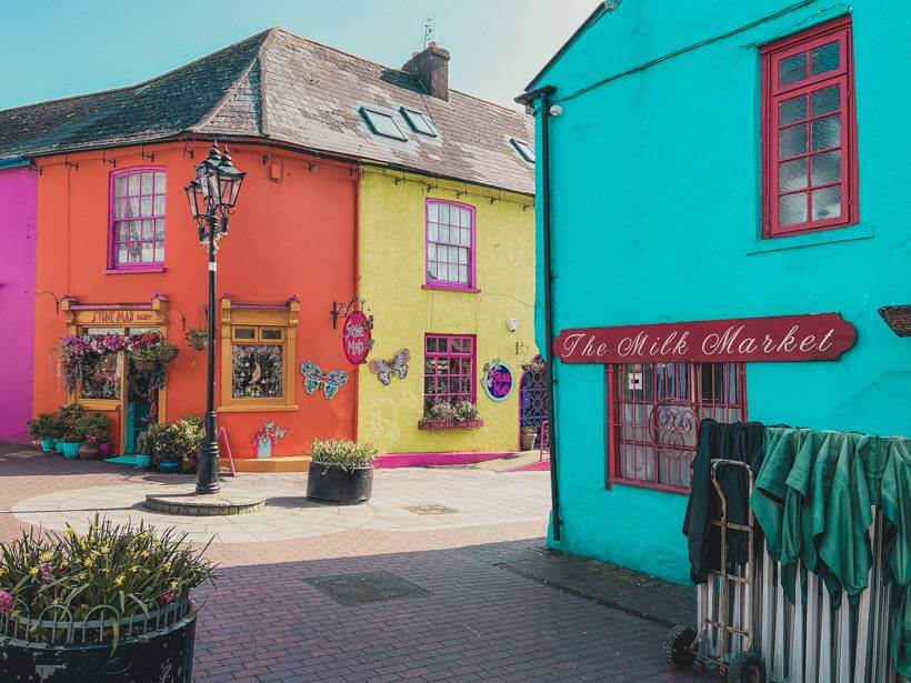 Colorful storefronts in Kinsale, Ireland - 2023 goals