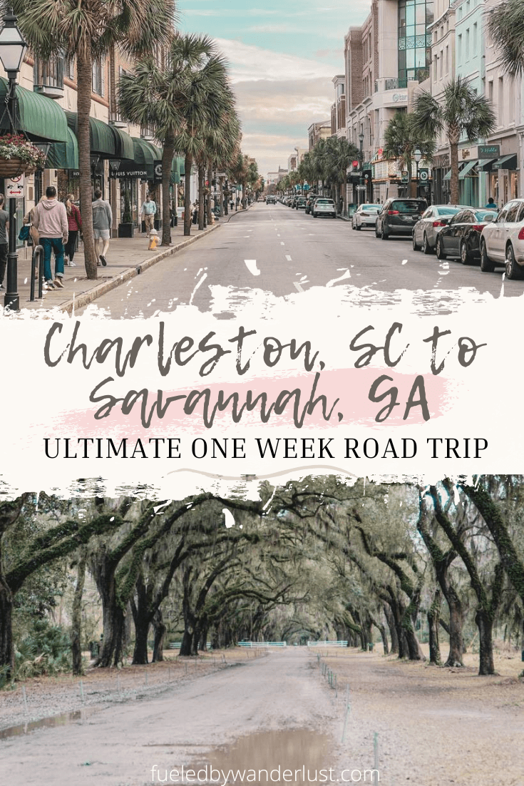 The ultimate one-week road trip itinerary from Charleston, SC to Savannah, GA.  Includes the top things to do in both Charleston and Savannah, as well as in Beaufort, South Carolina along the way.  You will see plenty of gorgeous beaches, eat at delicious local restaurants, and walk past dreamy historical homes.  Make sure your memory card has space, because you’ll be snapping photos of everything you see at these top South Carolina and Georgia sights.