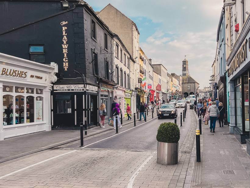 street view of medieval Kilkenny during an Ireland road trip