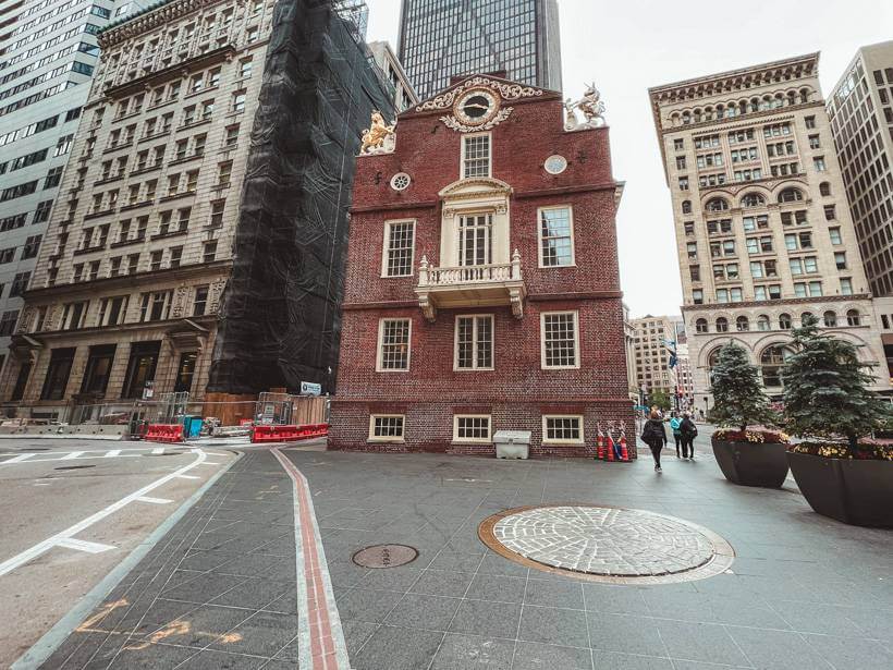 Old State House and site of Boston Massacre