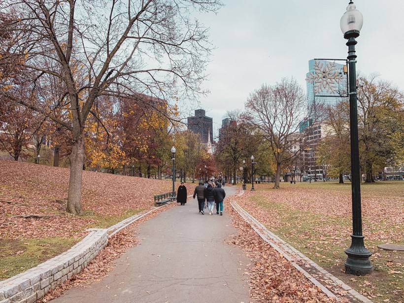 An autumn stroll through Boston Common - Boston and Salem MA
